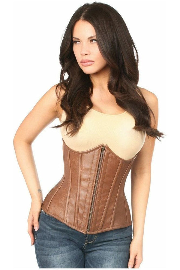 Daisy Corsets Top Drawer Faux Leather Underbust Corset TD-177