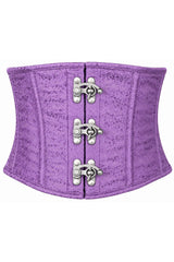 Daisy Corsets Top Drawer Lt Purple Brocade Steel Boned Mini Cincher w/Clasps