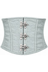 Daisy Corsets Top Drawer Mint Green Brocade Steel Boned Mini Cincher w/Clasps