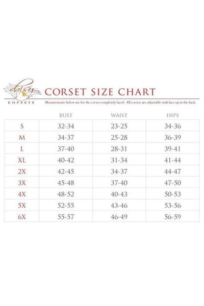 Top Drawer Nude Mesh & Black Satin Steel Boned Overbust Corset - Daisy Corsets