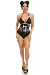 Daisy Corsets Top Drawer Purple Patent & Fishnet Underbust Corset
