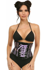 Daisy Corsets Top Drawer Purple Patent & Fishnet Underbust Corset