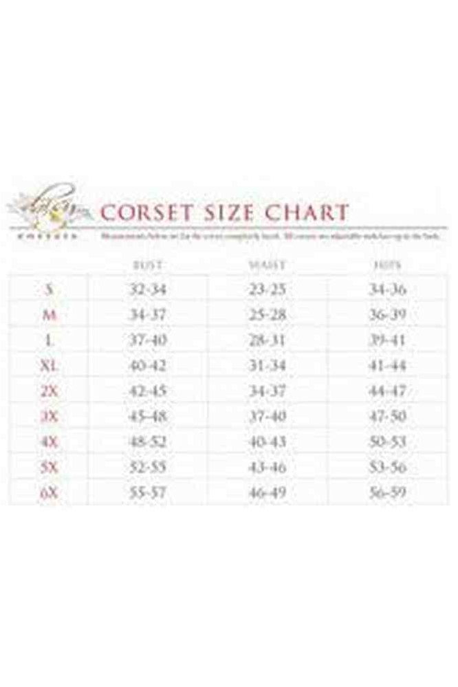 Top Drawer Purple w/Black Lace Double Steel Boned Curvy Cut Waist Cincher Corset - Daisy Corsets