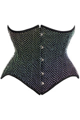 Top Drawer Rainbow Rhinestone Steel Boned Underbust Cincher Corset - Daisy Corsets