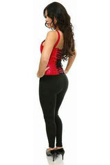 Daisy Corsets Top Drawer Red Satin Steel Boned Uniforming Corset w/Straps