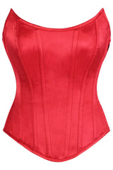 Daisy Corsets Top Drawer Satin Steel Boned Overbust Corset w/Side Zipper