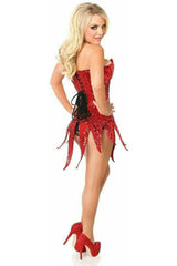 Top Drawer Red Sequin Steel Boned Corset Dress - Daisy Corsets