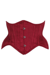Daisy Corsets Top Drawer Suede Steel Boned Mini Waist Cincher Corset