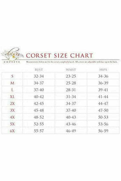 Top Drawer Silver Holo & Black Fishnet Steel Boned Over Bust Corset - Daisy Corsets