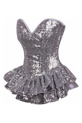 Daisy Corsets Top Drawer Sequin Steel Boned Mini Corset Dress