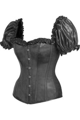 Daisy Corsets Top Drawer Steel Boned Satin Overbust Corset w/Sleeves