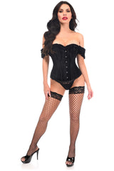 Daisy Corsets Top Drawer Steel Boned Velvet Overbust Corset w/Sleeves