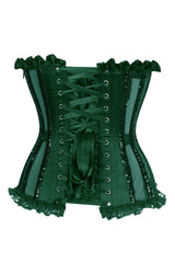 Daisy Corsets Top Drawer Steel Boned Dark Green Sequin Underwire Bustier Corset