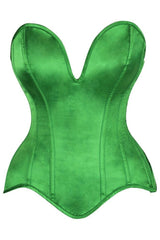 Daisy Corsets Top Drawer Steel Boned Satin Plunge Neckline Overbust Corset