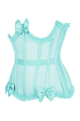 Top Drawer Steel Boned Mint Green Mesh Underwire Burlesque Underbust Corset Cincher - Daisy Corsets