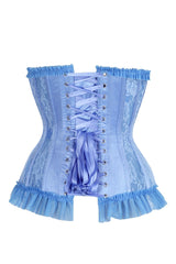 Daisy Corsets Top Drawer Steel Boned Blue Lace Underwire Burlesque Underbust Corset Cincher