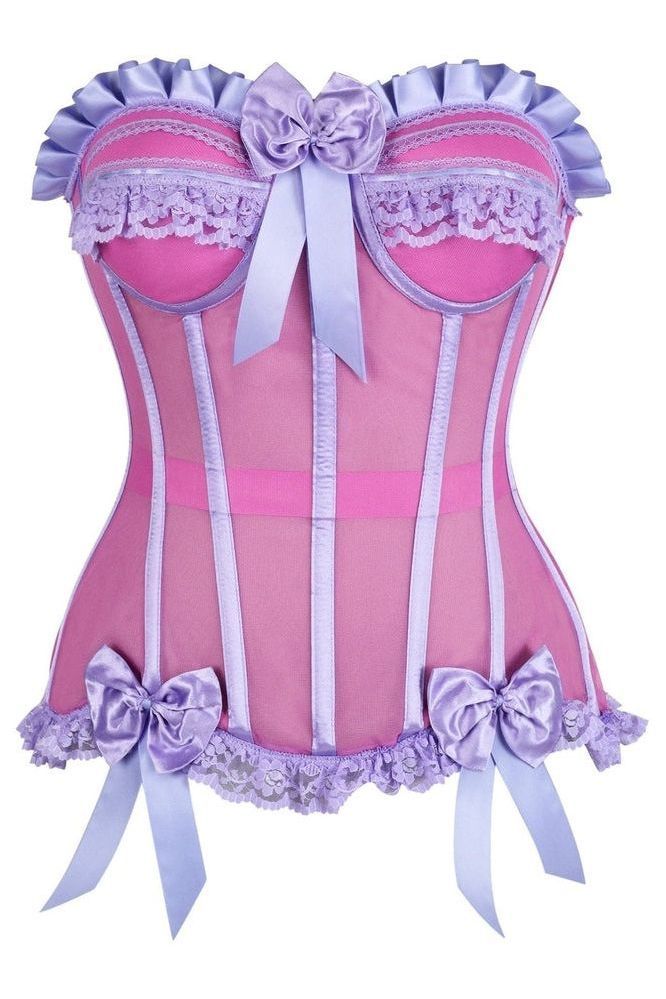 Top Drawer Steel Boned Mesh Underwire Bustier Corset