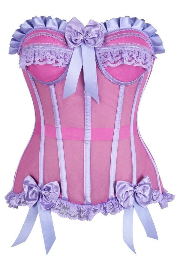 Daisy Corsets Top Drawer Steel Boned Mesh Underwire Bustier Corset