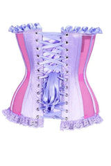 Daisy Corsets Top Drawer Steel Boned Pink/Purple Mesh Underwire Bustier Corset