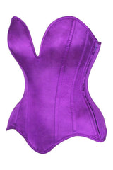 Daisy Corsets Top Drawer Steel Boned Satin Plunge Neckline Overbust Corset