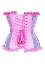 Daisy Corsets Top Drawer Steel Boned Purple/Pink Mesh Underwire Bustier Corset