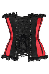 Daisy Corsets Top Drawer Steel Boned Red/Black Mesh Underwire Bustier Corset
