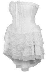 Daisy Corsets Top Drawer Steel Boned Strapless Lace Victorian Corset Dress
