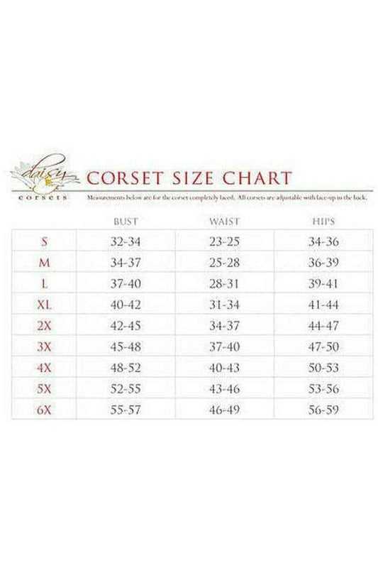 Top Drawer Steel Boned Underbust Corset w/Chains and Clasps - Daisy Corsets