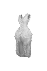Top Drawer Steel Boned White Lace Victorian Bustle Corset Dress - Daisy Corsets
