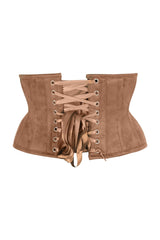 Daisy Corsets Top Drawer Suede Steel Boned Mini Waist Cincher Corset