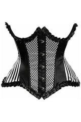 Daisy Top Drawer White Burlesque Underwire Curvy Cut Waist Cincher Corset