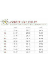 Daisy Corsets Top Drawer Wine Brocade Steel Boned Corset w/Black Eyelash Lace