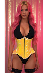 Daisy Corsets Top Drawer Holo Double Steel Boned Underbust Waist Cincher Corset