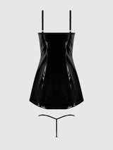 Trinity Patent Chemise & G-String Set