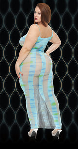 Lapdance Queen Blue Horizon Maxi Dress