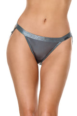 Coquette Gunmetal Glam Chain Panty
