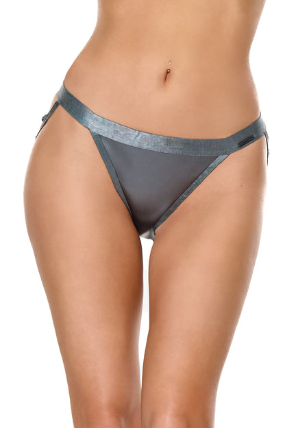 Coquette Pleasure Gunmetal Glam Chain Panty