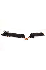 Coquette Black Silky Smooth Rope Set Rose Gold Metal