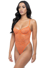 Oh la la Cheri Raedan Unlined Underwire Lace Teddy Dragon Fire