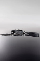 Coquette Gunmetal Removable Chain Leash Collar