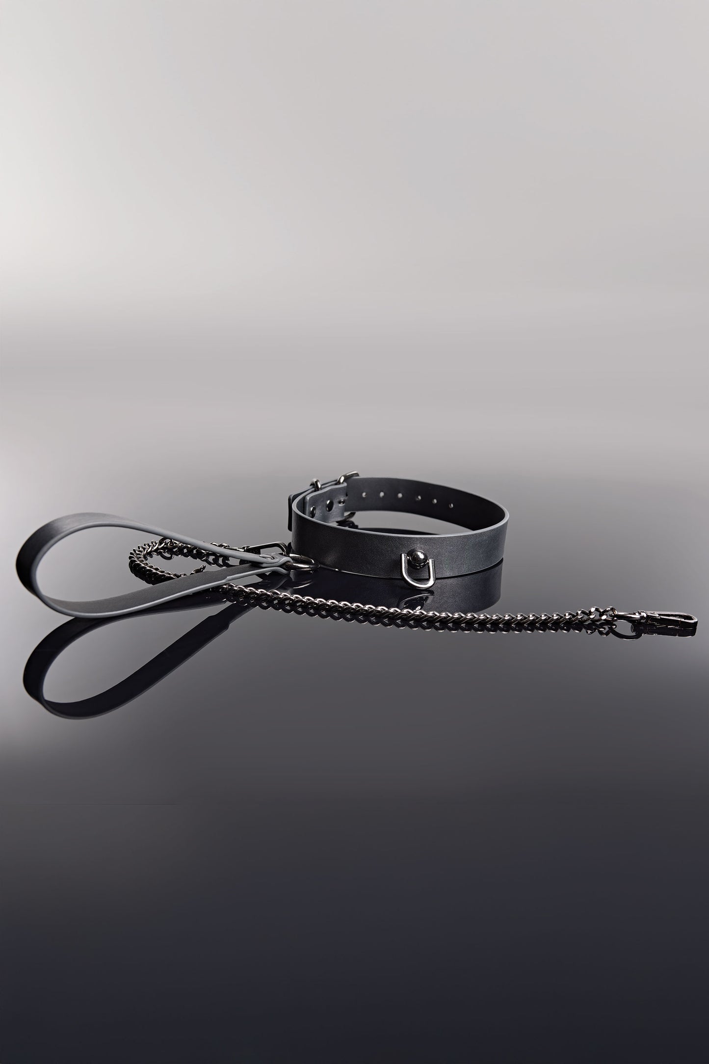Coquette Pleasure Gunmetal Removable Chain Leash Collar