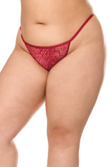 Coquette Crotchless Panty Red