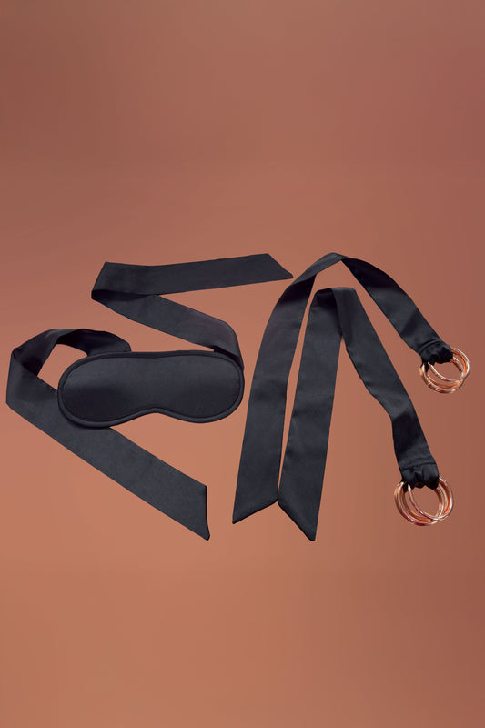 Coquette Pleasure Blindfold & Ties Set