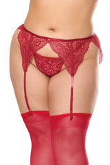 Coquette Holiday Queen Garter Belt Red