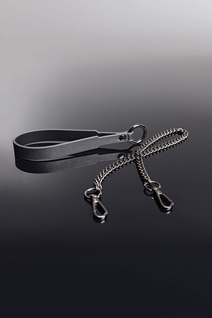 Coquette Pleasure Gunmetal Removable Chain Leash Collar