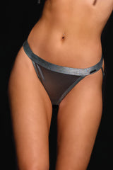 Coquette Gunmetal Glam Chain Panty