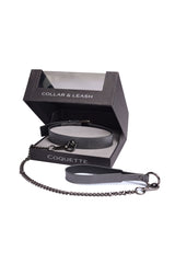 Coquette Gunmetal Removable Chain Leash Collar