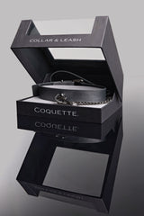 Coquette Gunmetal Removable Chain Leash Collar