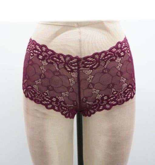 Escante Queen All Over Lace Boy Short Burgundy