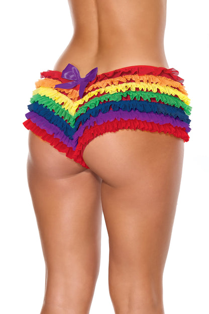 Coquette Ruffle Cheeky Booty Shorts